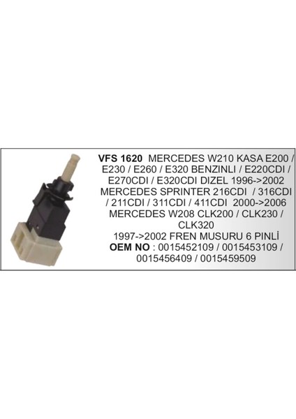 Fren Musuru Mercedes E Kasa Sprinter 6pin 504630040