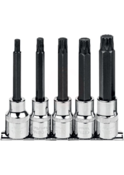 5 Pc.1/2" Xzn Uçlu Lokma Tk./uzun Tip/raylı C28S-RX5L