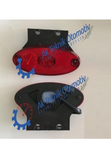 Oval Lamba LED W Tipi 12-24 Kirmizi 504630568