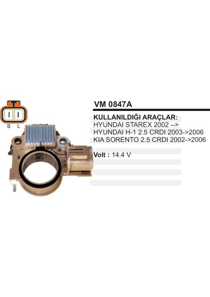 Konjektor 12V Hyundai Starex Crdi 2002- 504630007