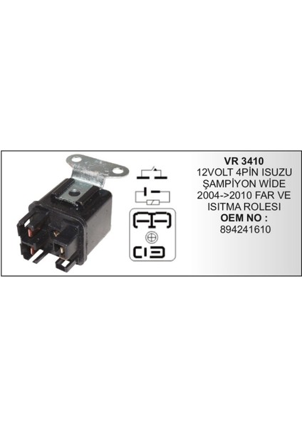 Kizdirma Rolesi 12V Sampiyon 5 Fisli 504630480