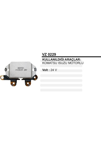 Konjektor 28,5V Komatsu Isuzu Motorlu 504633751