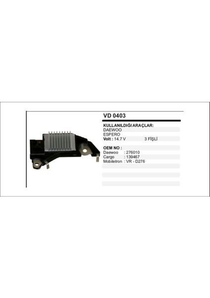 Konjektor 12V Daewoo Espero Koseli 3 Fisli 504630532