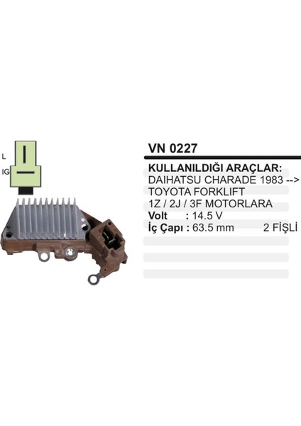 Konjektor 12V Daihatsu Toyota Uyumlu Forklift 2 Fisli 504634089