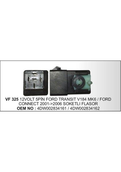 Flasor 12V 3 Uclu Ford V184 Connect Soketli 504630486