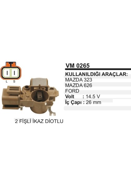 Konjektor 12V Mazda Binek 323 626 2 Fisli 504630767