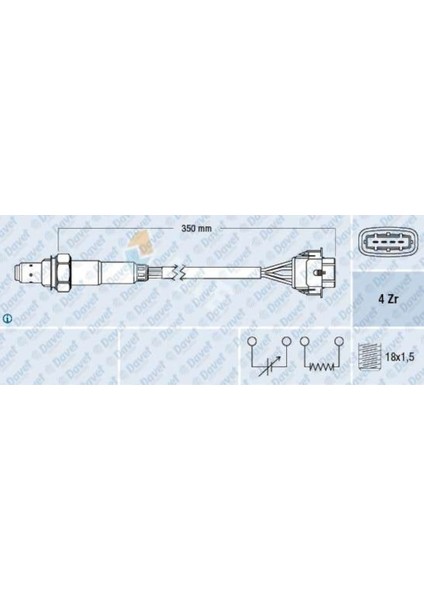 Oksijen Sensoru 2.konum Corsa C Astra G Meriva A Z14XE Z16XE 504610313