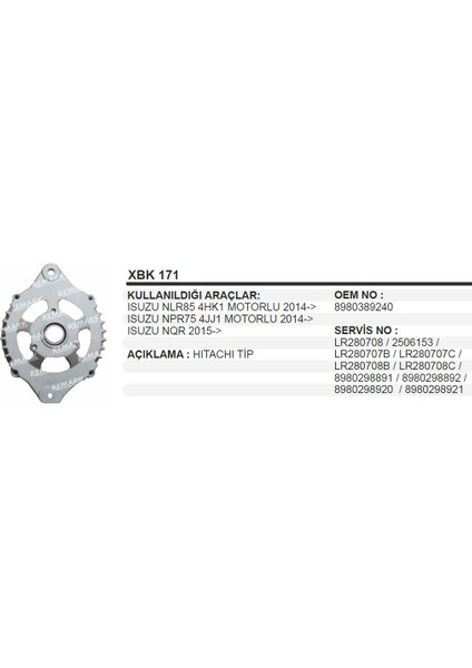 Bilya Kapağı Isuzu Nlr Npr Vakumsuz 80A 2013- 504625162