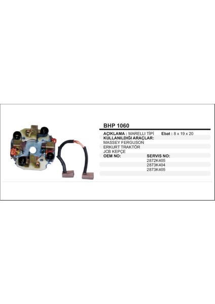 Fırça Taşıyıcı Mf Erkunt Traktor Jcb Kepce 504629704