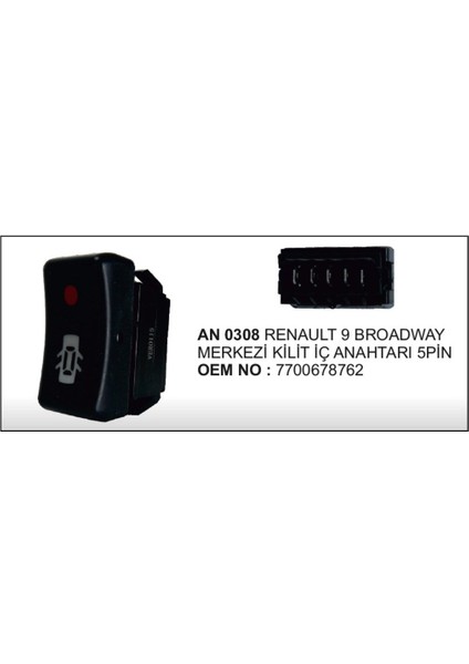 Merkezi Kilit Anahtari Renault R9 504626929