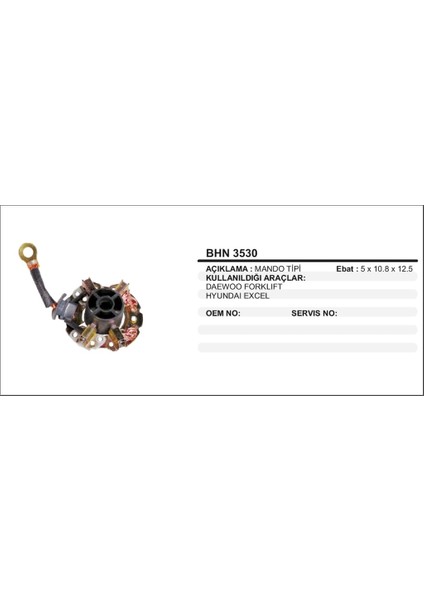 Fırça Taşıyıcı Accent Excel Daewoo 504627481