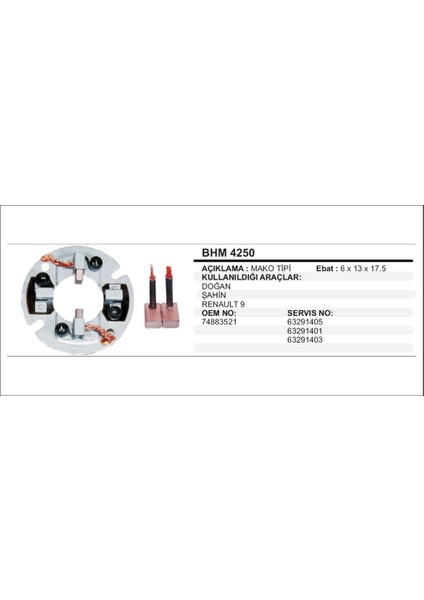 Fırça Taşıyıcı Dogan Sahin Renault R9 Isx 21 22 504628022