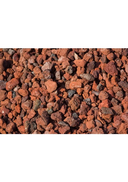 Dekoratif Pomza Taşı 2 kg 1-2 cm Bahçe Dekor Taşı Kırmızı Tarım Pomzası Lav Taşı Cüruf