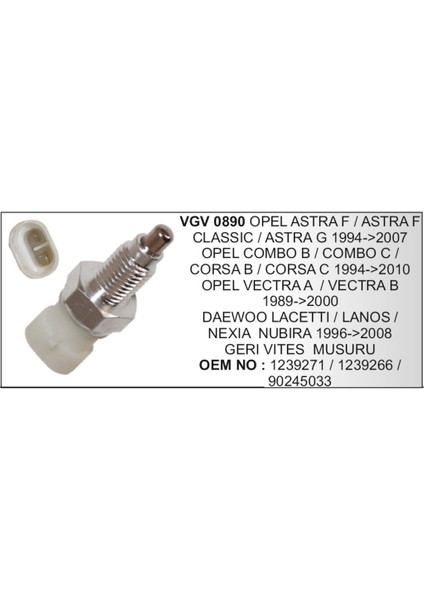 Geri Vites Müşürü Astra Vectra Daewo Vgv 0890 504628594