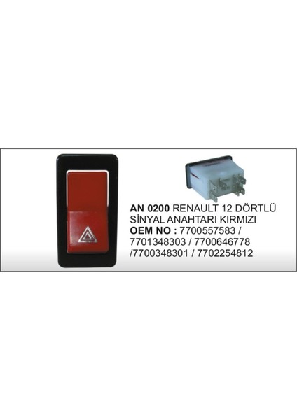 Flasor Anahtari Kirmizi R12 504630247