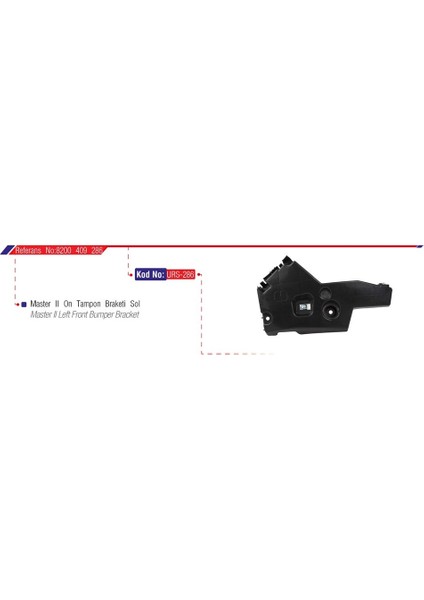 On Tampon Bağlantı Braketi Sol Master 2 504597842