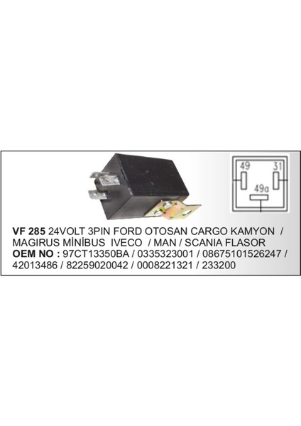 Flasor 24V 3 Uclu Cargo 504628902