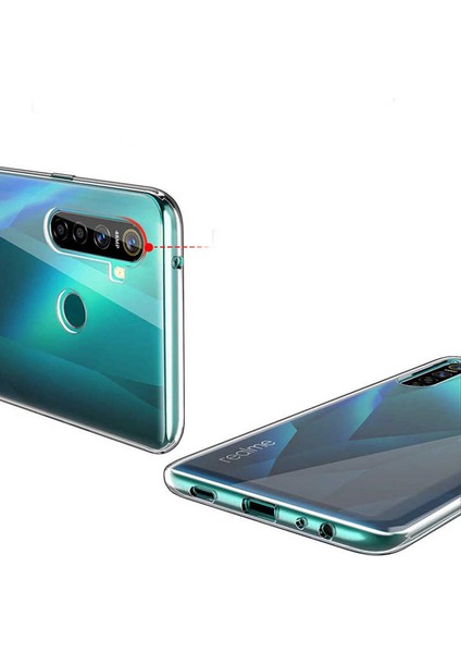 Realme 5i Uyumlu Şeffaf ve Pürüzsüz Yüzey Darbelere Karşı Korumalı Kapak/kılıf