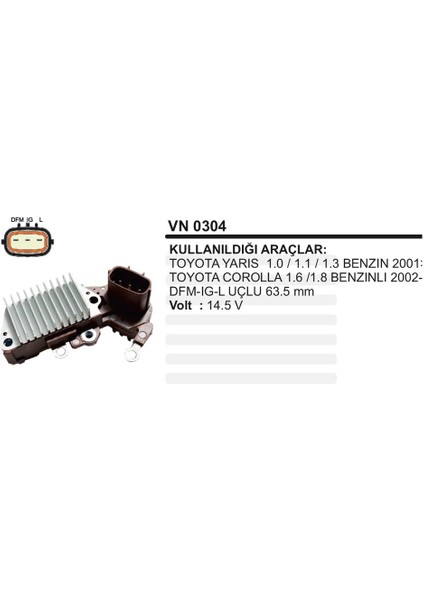 Konjektor 12V Corolla Uyumlu Yaris 1.0 16V Accord 4 Fisli 504629209