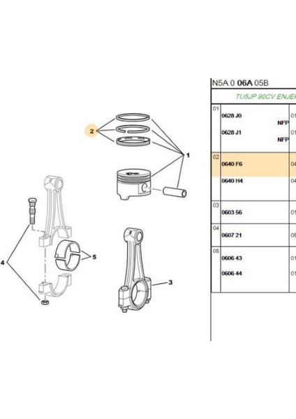 Sekman Std 78,50MM 106 206 306 Xsara Saxo (0610380000-0640F6)
