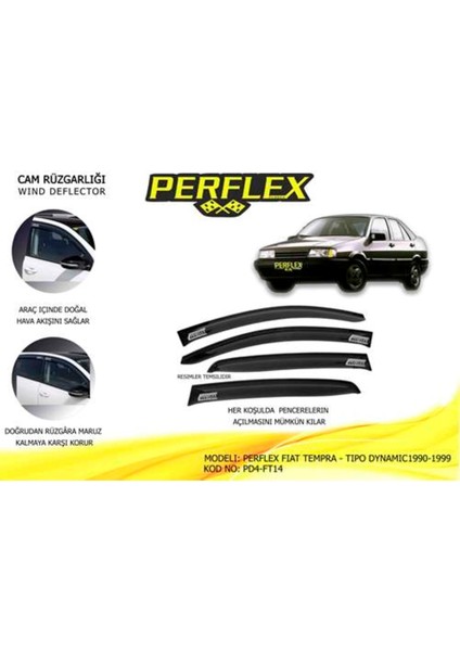 Cam Rüzgarlığı Fiat Tempra Tipo Dynamic 1990 1999 (4'lü) 504643006