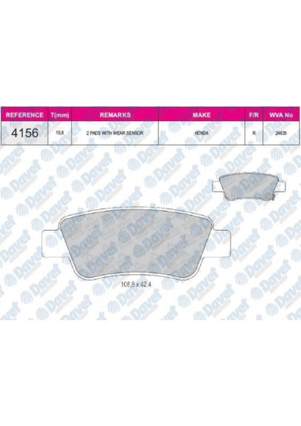 Fren Balatası Arka Honda Cr-V Iii 2.0 I-Vtec 2.2ı Ctdi 2007- 504616843
