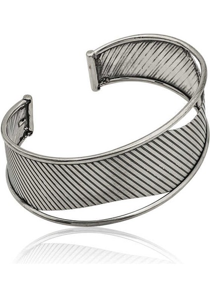 925 Ayar Gümüş Eskitme Desenli Bilezik fiyatları