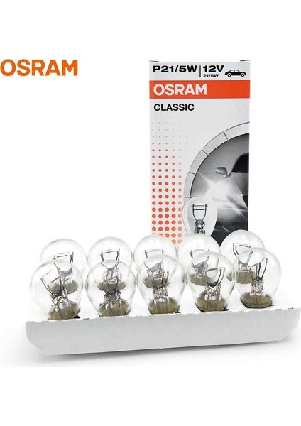 Osram Park Stop Ampulü Çift Duylu 12V P21 5W Kutu 10 Adet