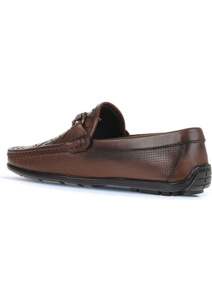 Kahverengi Deri Erkek Loafer 21MA204