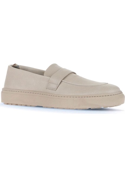 Gri Flotter Deri Erkek Loafer 01WD2600