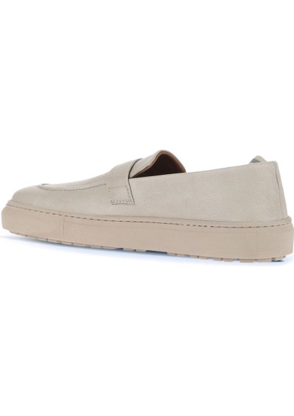 Gri Flotter Deri Erkek Loafer 01WD2600