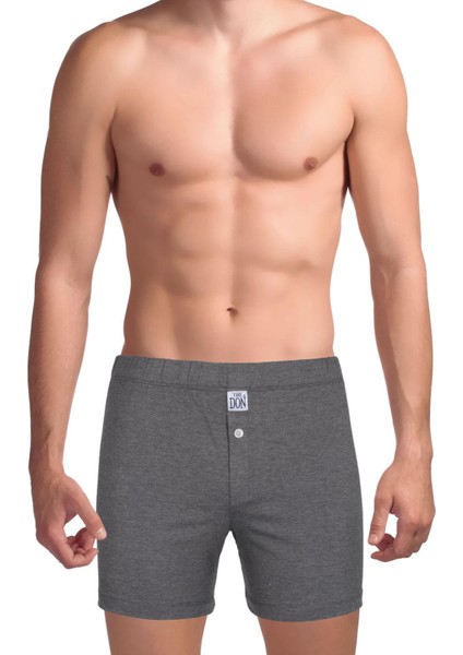 Traditional Erkek Boxer Şort Açık Antrasit