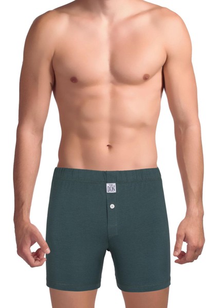 Traditional Erkek Boxer Şort Yeşil