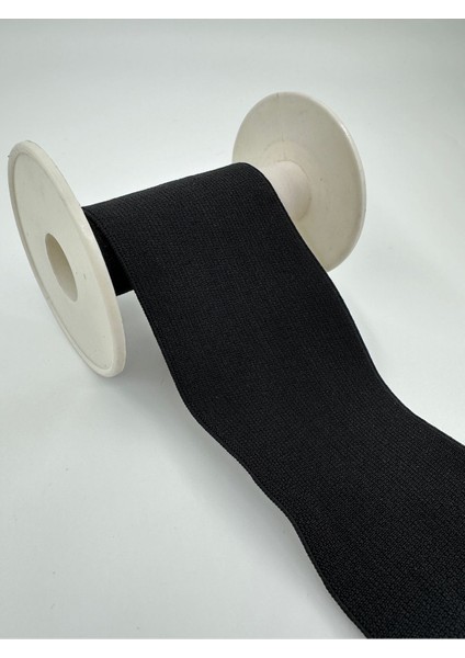 6 cm Dokuma Lastik-5 Metre Siyah