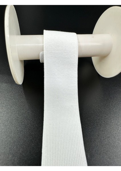 3 cm Dokuma Lastik-5 Metre Beyaz