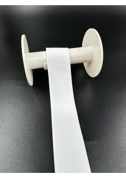 3 cm Dokuma Lastik-5 Metre Beyaz