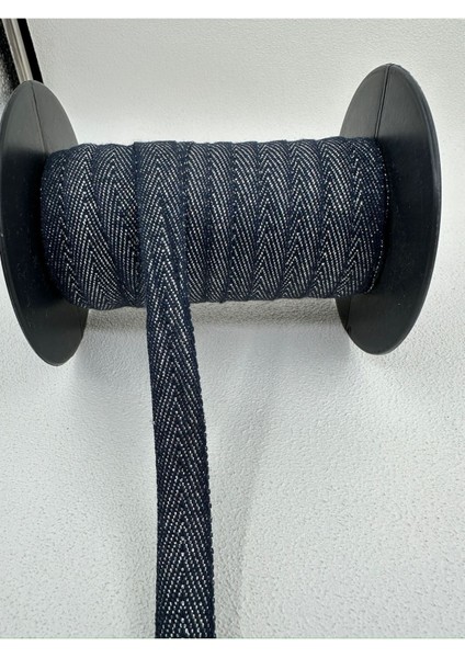 1.5 cm Simli Balıksırtı Şerit-5 Metre-Lacivert