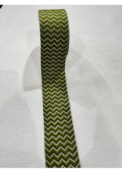 5 cm Desenli Şerit Yeşil 5 Metre