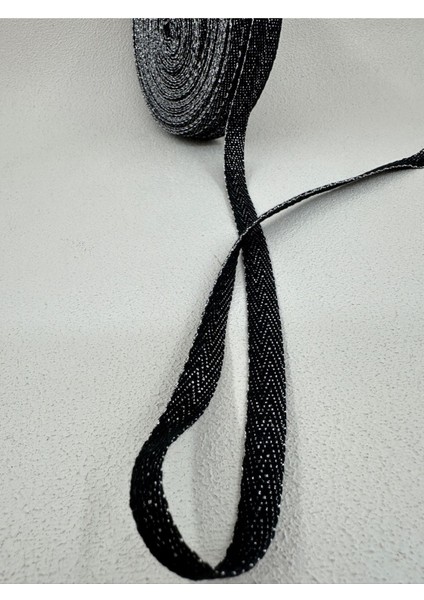 1 cm Simli Balıksırtı Şerit-Lacivert-5 Metre