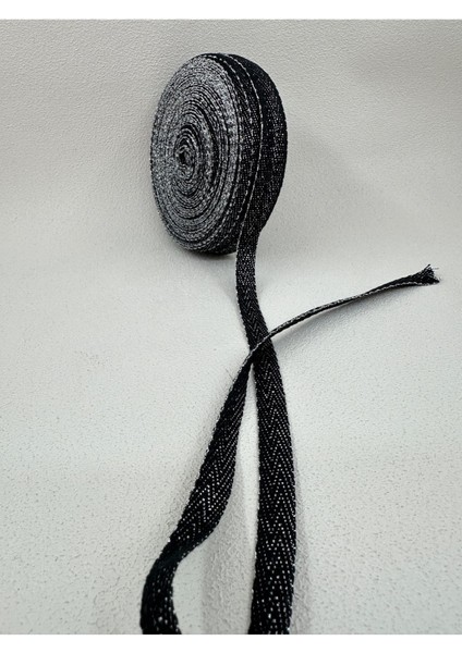 1 cm Simli Balıksırtı Şerit-Lacivert-5 Metre