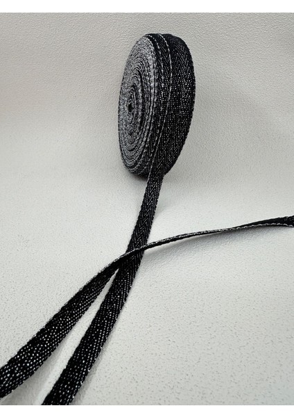 1 cm Simli Balıksırtı Şerit-Lacivert-5 Metre