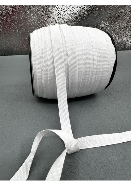 1.3 cm Grogren Şerit-Beyaz-5 Metre