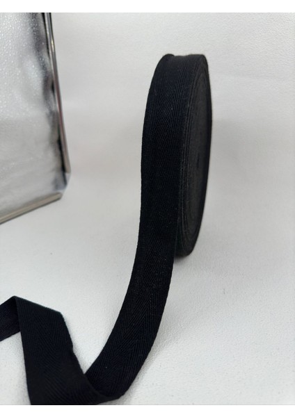 1.5 cm Balıksırtı Şerit-Siyah