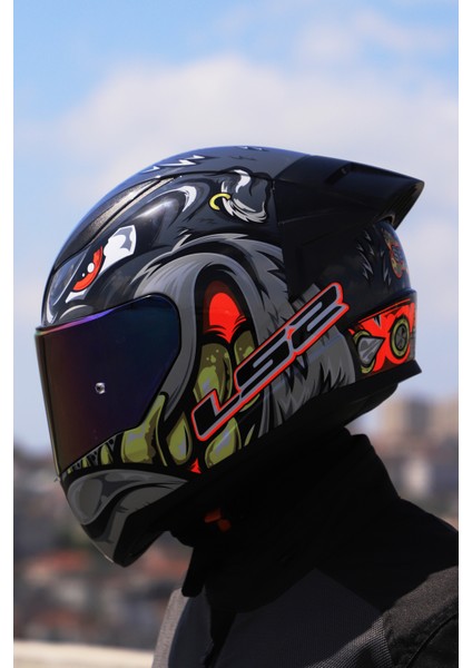 Rapıd 2 Race Spox Gri-Kırmızı Kask