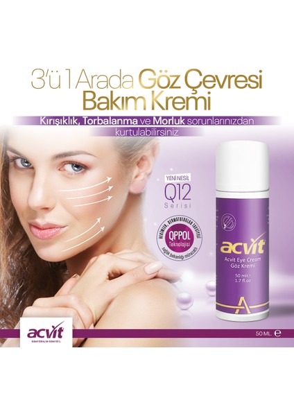 Göz Çevresi Bakım Kremi - 3'ü Birarada - 50 ml