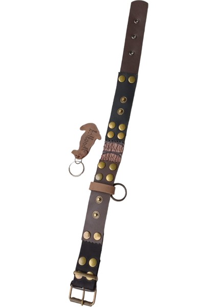 Köpek boyun tasması hakiki deri siyah kahverengi genişlik:3cm boyun ölçüsü:S.27-35cm dog collar T1-19S fiyatları