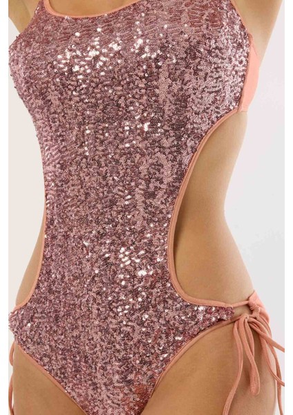 4318 Bronz Pul Payetli Mayokini modelleri