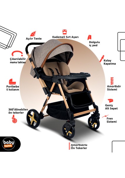 810 XTİ Çift Yönlü Bebek Arabası