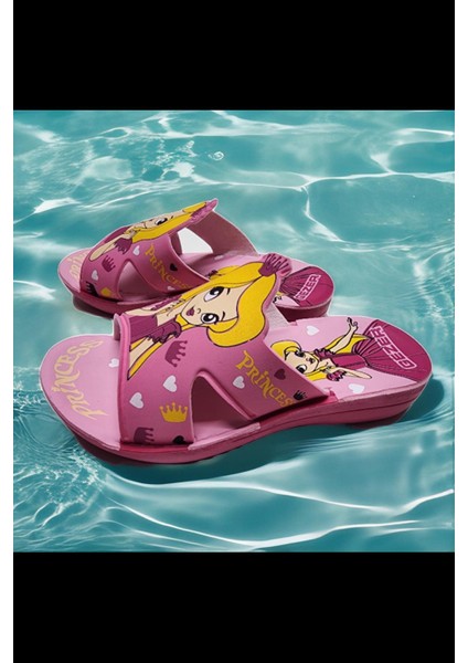 Çocuk Günlük Prenses Figürlü Plaj,havuz,deniz Terliği modelleri