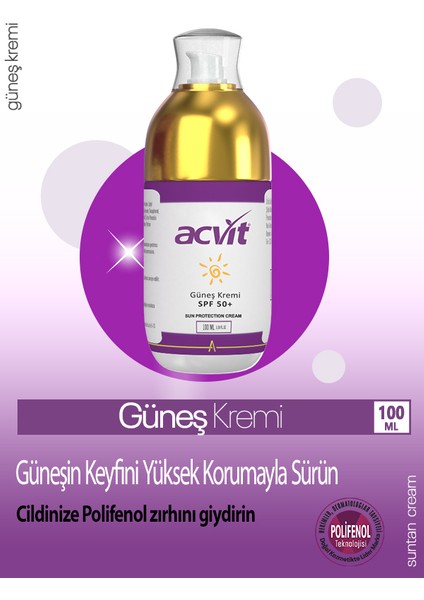 Güneş Koruyucu Krem Spf 50+ - 100 ml